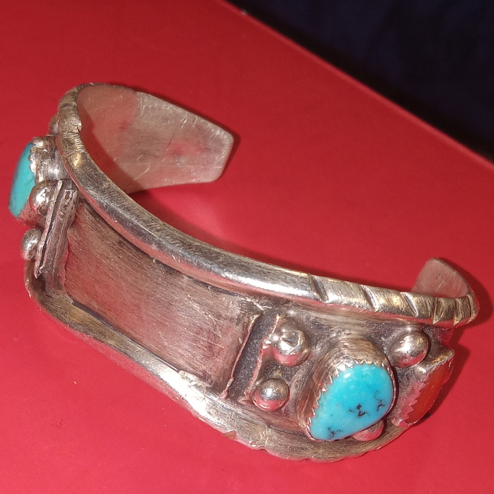 Silver and Turquoise Cuff Bracelet